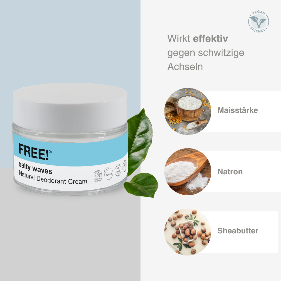 FREE! Natural Deodorant Cream Salty Waves