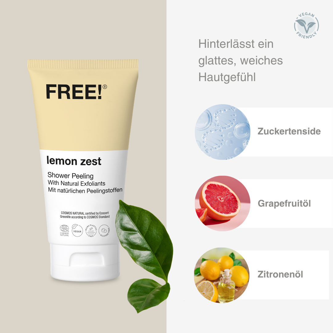 FREE! Shower Gel mit Peeling lemon zest