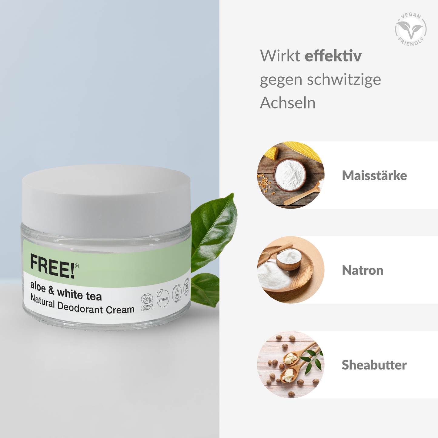FREE! Natural Deodorant Cream Aloe & White Tea