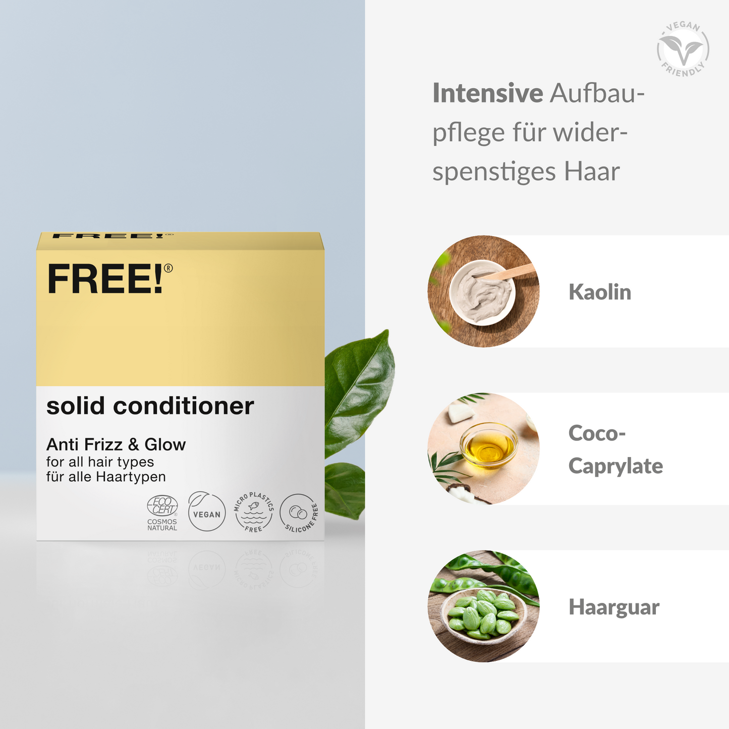 FREE! Solid Conditioner Anti Frizz & Glow für alle Haartypen